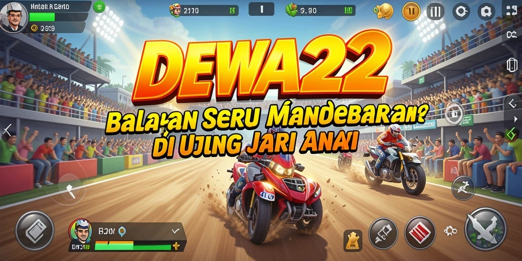 Tampilan gameplay Racing yang mendebarkan di DEWA22.
