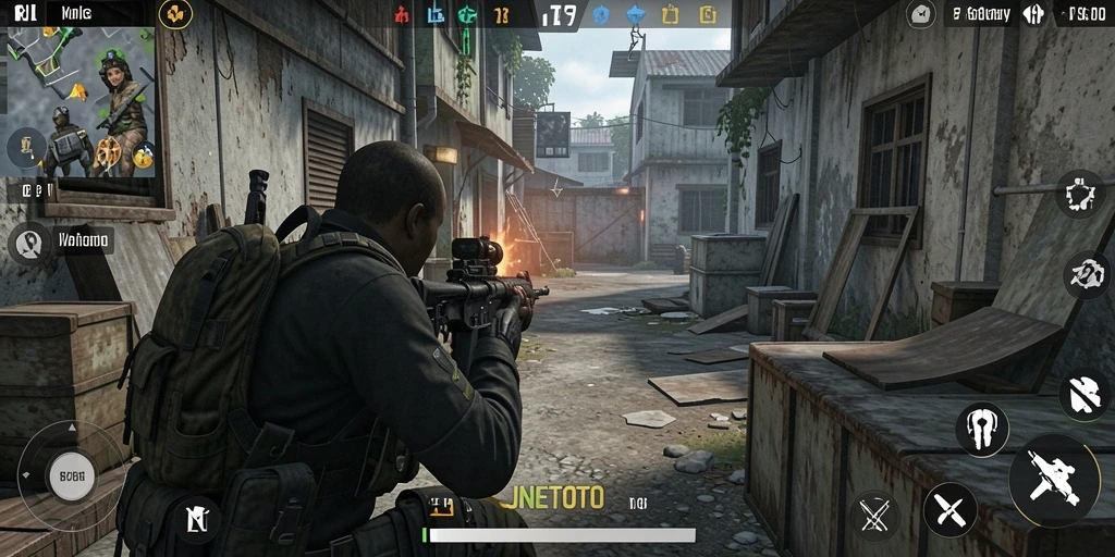 Gameplay seru JNETOTO dengan aksi FPS intens.