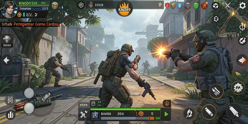 Tangkapan layar KNO89 menampilkan gameplay strategi yang menegangkan dan interaktif.
