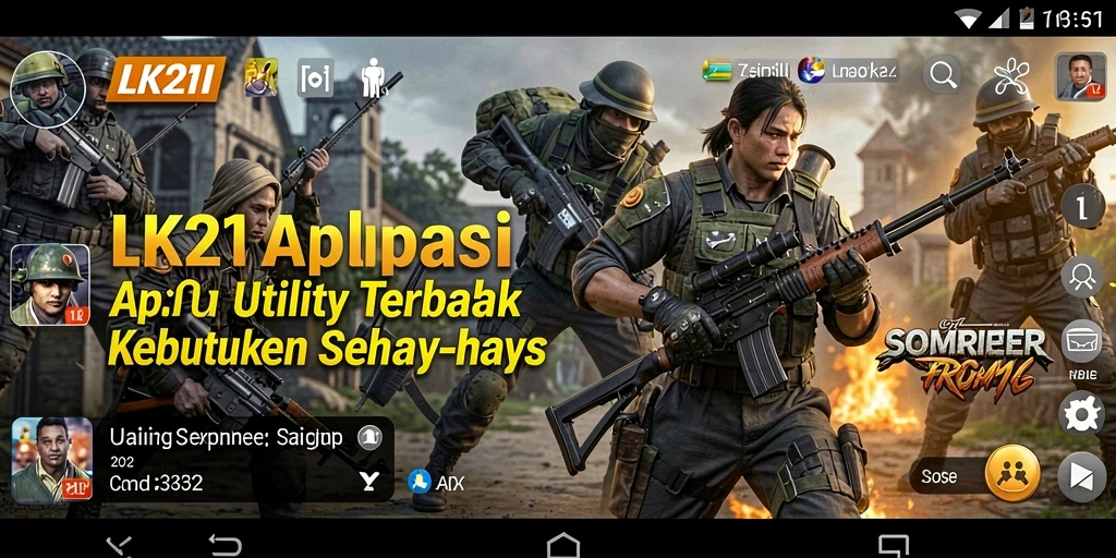 Screenshot utama LK21 menampilkan antarmuka Utility yang intuitif dan berfungsi.