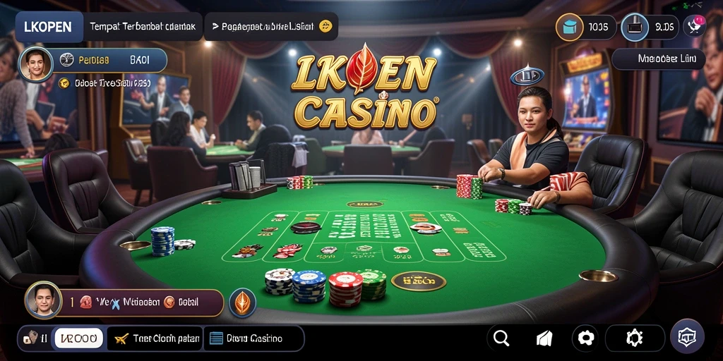 Screenshot gameplay LKOPEN yang menampilkan keseruan Live Casino.