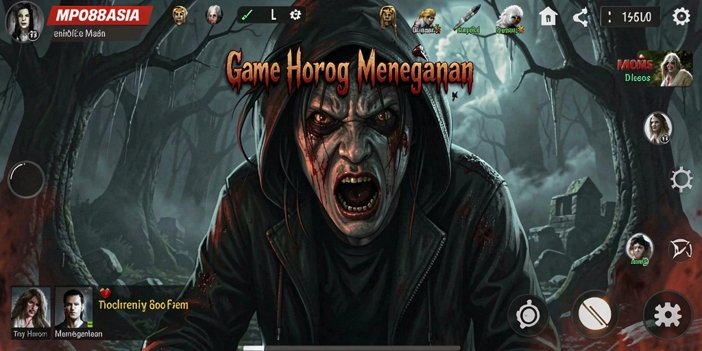 Screenshot gameplay MPO88ASIA menampilkan suasana horor yang menegangkan.