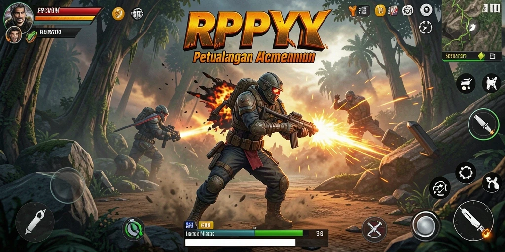 Tampilan gameplay RPYYY yang penuh aksi dan tantangan mendebarkan.