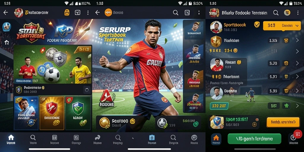 Screenshot SERURP menampilkan antarmuka penggunaan saat memasang taruhan olahraga.