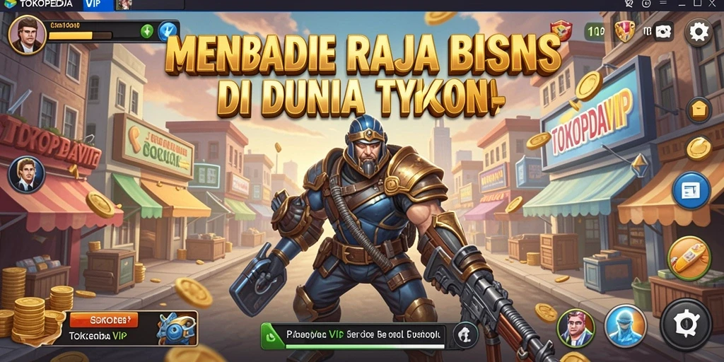Screenshot gameplay TOKOPEDIAVIP menampilkan toko online yang aktif.